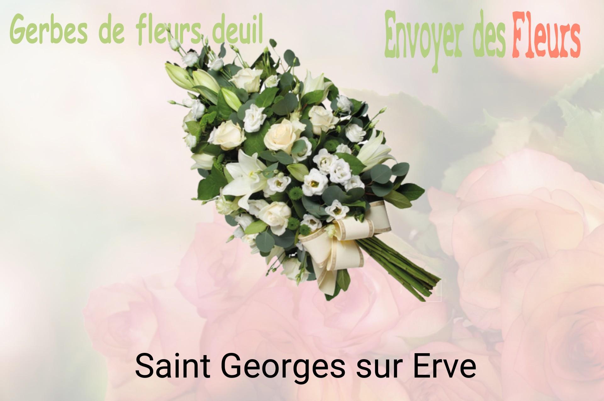 Gerbe de fleurs de deuil livrée à Saint-Georges-sur-Erve